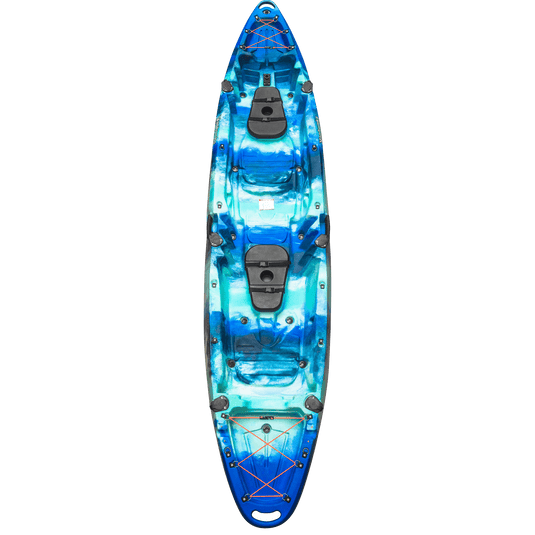 vanhunks bluefin 12ft tandem fishing kayak oceana blue