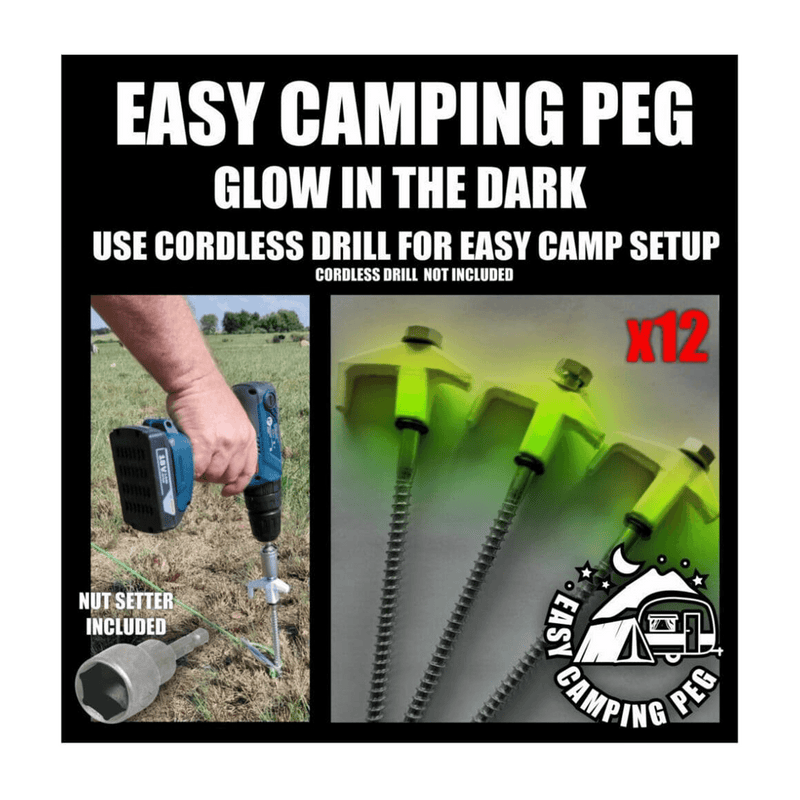Load image into Gallery viewer, Easy Camping Peg use crdless drill