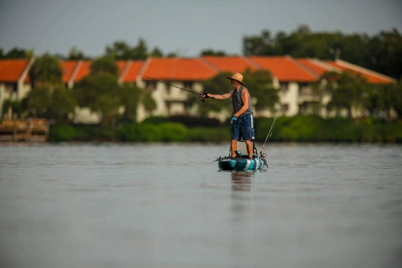 Load image into Gallery viewer, Black Bass 13’0 Fishing Kayak standing
