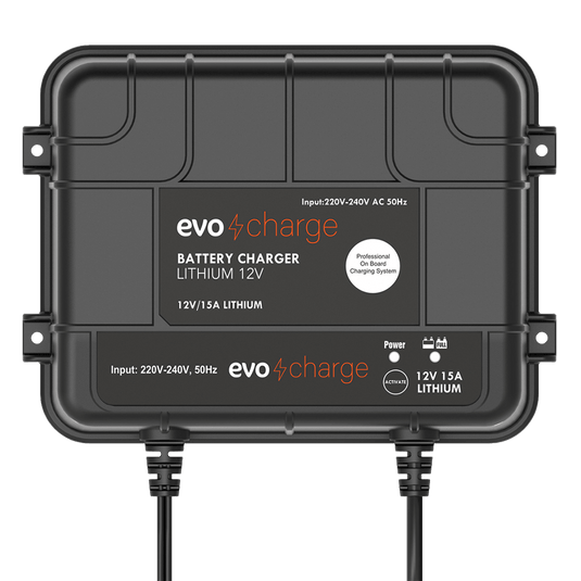 EvoCharge 12V LiFePO4 Lithium Battery Charger