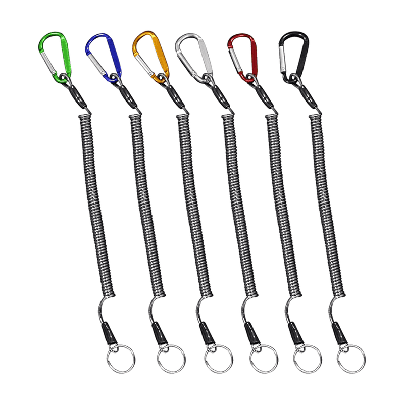 Load image into Gallery viewer, Fishing Lanyard - Coiled Steel 10 Pack
