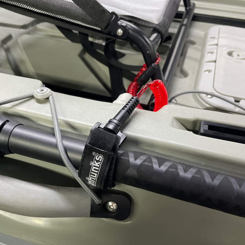 Load image into Gallery viewer, paddle leash attached to kayak seat
