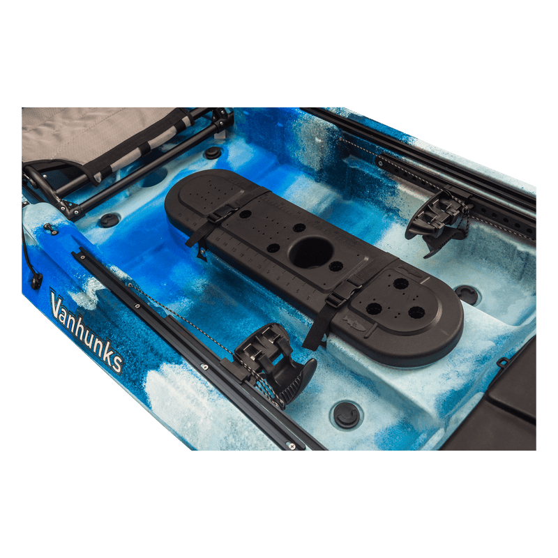 Load image into Gallery viewer, black bass kayak with oval hatch measuring area
