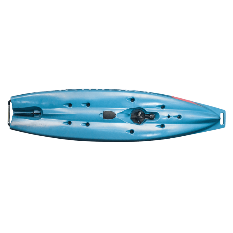 Load image into Gallery viewer, hull of the ViztaCraft 360 degree prop drive fishing kayak
