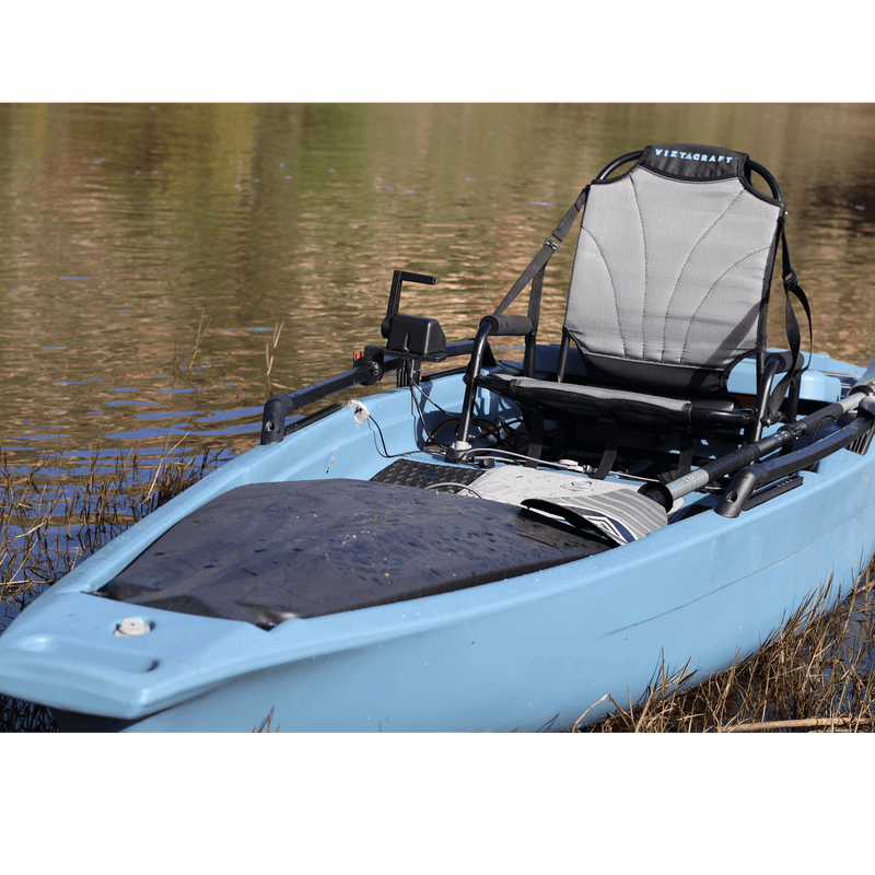 Load image into Gallery viewer, installed on ViztaCraft Grandeur kayak for hands-free electric propulsion
