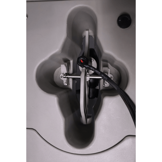 Tool-free drop-in installation of ViztaCraft E-Drive into kayak fin-drive slot