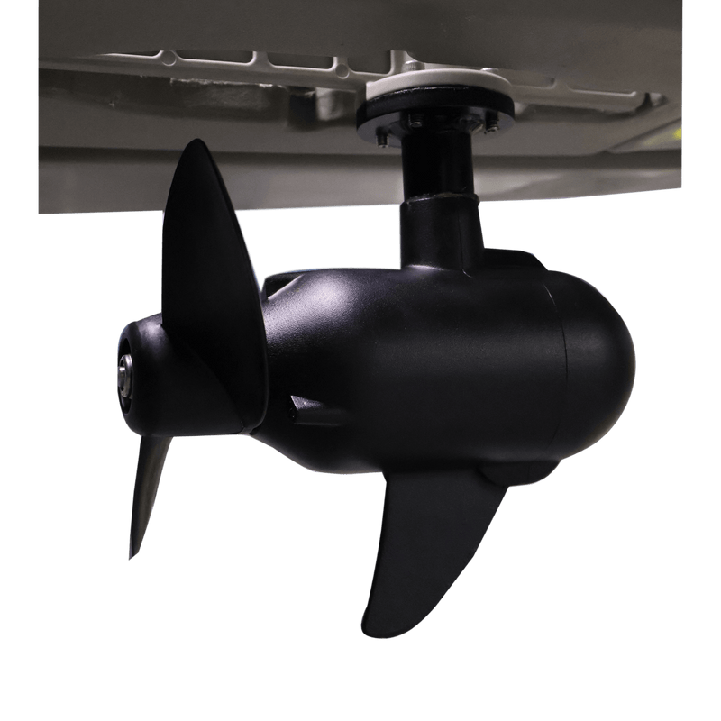 Load image into Gallery viewer, Close-up of the brushless motor on ViztaCraft E-Drive - efficient and quiet electric kayak motor
