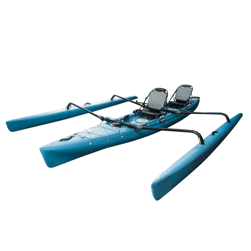 Load image into Gallery viewer, ViztaCraft Majestic – 18ft Tandem Trimaran Fin-Drive Sailing Kayak
