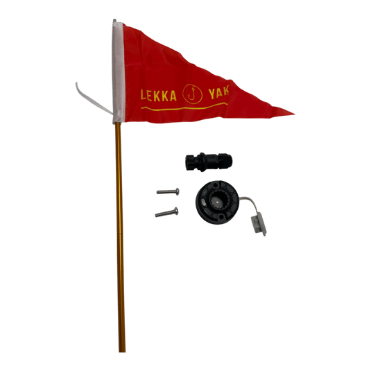 Lekka Yak Safety Flag – Bright, Foldable Kayak Flag with Rail Mount